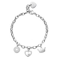 Bracciale Sagapo Donna Happy in Acciaio Cristallo SHAR13